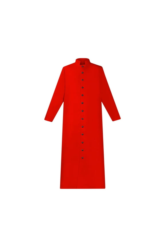 Long Clergy Robe for Men Pastor Cassock Robe Vestments Preacher Pulpit Minister Costume