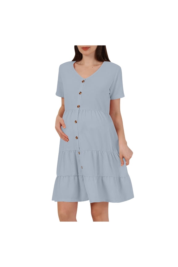 Maternity Nursing Robes for Women Bathrobe Knee Length Hospital Gowns Labor Delivery Nightgown Dress for Pregnancy Breastfeeding