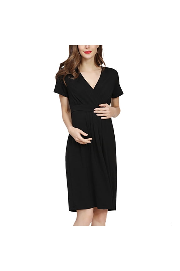 Maternity Robe Nursing Robes for Hospital Labor Delivery V Neck Pregnancy Bathrobe Womens Postpartum Nightgown