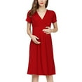 thumbnail image 1 of AnuYalue Maternity Robe Nursing Robes for Hospital Labor Delivery V Neck Pregnancy Bathrobe Womens Postpartum Nightgown, 1 of 7