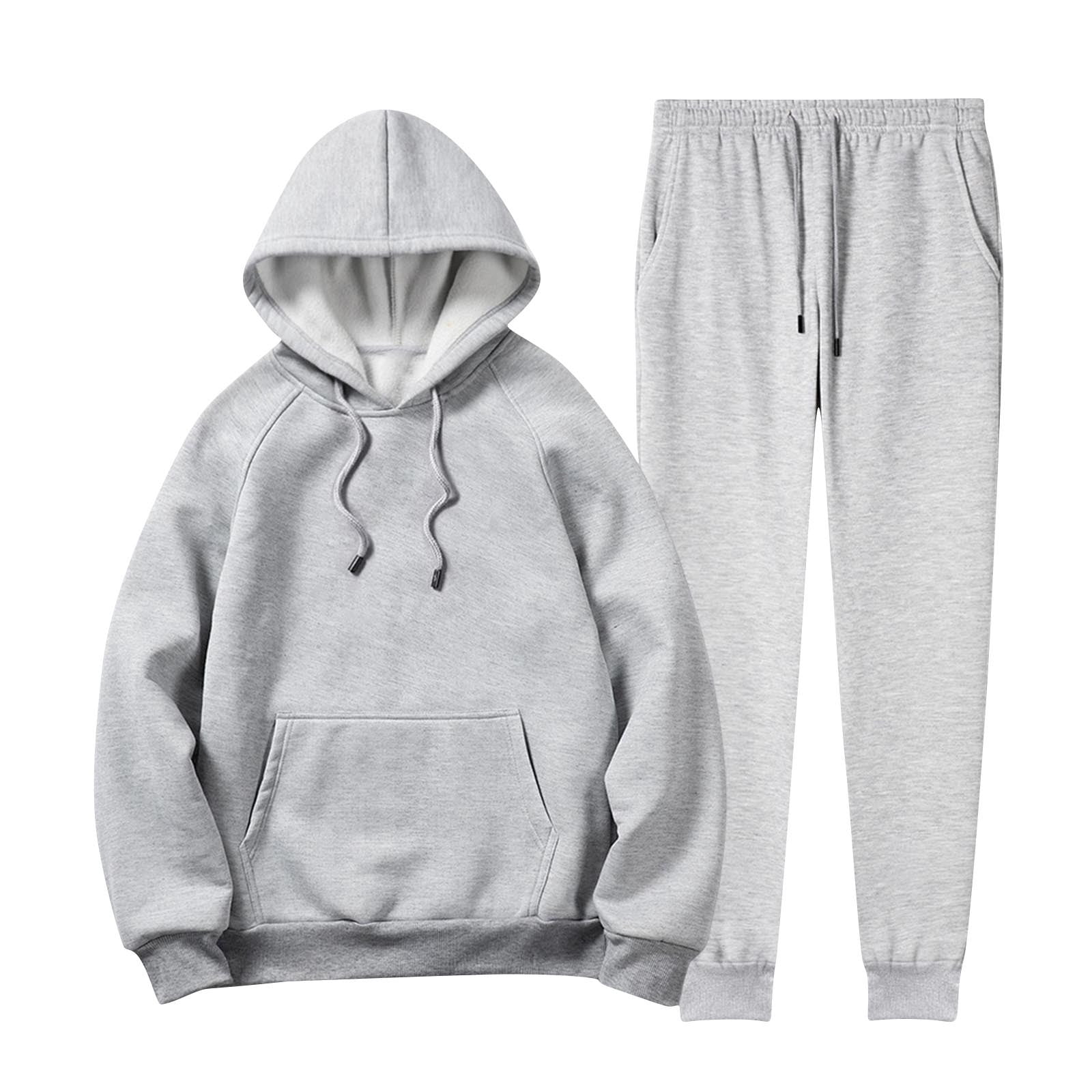 AnuYalue Men 2 Piece Outfit Sets Casual Drawstring Long Sleeve Hoodie ...