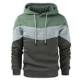 thumbnail image 1 of AnuYalue Men's Fashion Sweatshirt Novelty Color Block Hoodie Casual Loose Fit Long Sleeve Coat Winter Fall Warm Overcoat, 1 of 4