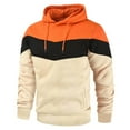 thumbnail image 1 of AnuYalue Men's Fashion Sweatshirt Novelty Color Block Hoodie Casual Loose Fit Long Sleeve Coat Winter Fall Warm Overcoat, 1 of 4