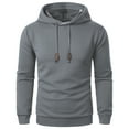 thumbnail image 1 of AnuYalue Men's Pullover Hoodies Lightweight Jacquard Sweatshirts Long Sleeve Hooded Sweatshirt Solid Color Drawstring Hoodie, 1 of 5