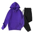 thumbnail image 1 of AnuYalue Men's Tracksuit Solid Color Athletic Sweatsuits 2 Piece Outfits Long Sleeve Hoodies Sweatshirts with Elastic Waist Sweatpants, 1 of 6