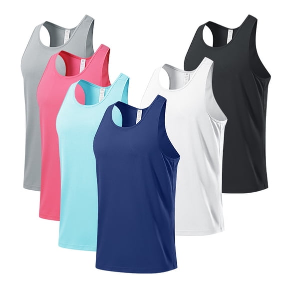 AnuYalue Men's Workout Tank Tops Lightweight Sleeveless Shirt Muscle Gym Bodybuilding Loose Fit T Shirts