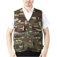 thumbnail image 1 of AnuYalue Mens Big and Tall Camo Vest Casual Lightweight Cargo Vests Full Zip V Neck Sleeveless Jacket Outdoor Work Fishing Waistcoat with Multi Pockets, 1 of 3