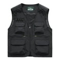 thumbnail image 1 of AnuYalue Mens Big and Tall Cargo Vest Lightweight Safari Travel Photo Vests Outdoor Hiking Waistcoat With Multi Pockets, 1 of 3