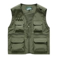 thumbnail image 1 of AnuYalue Mens Big and Tall Cargo Vest Lightweight Safari Travel Photo Vests Outdoor Hiking Waistcoat With Multi Pockets, 1 of 7