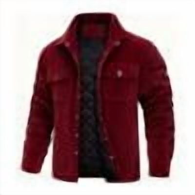 AnuYalue Mens Big and Tall Corduroy Jacket Lapel Button Down Quilted Lined Jackets Casual Warm Fall Winter Outerwear Vintage Soild Color Coat