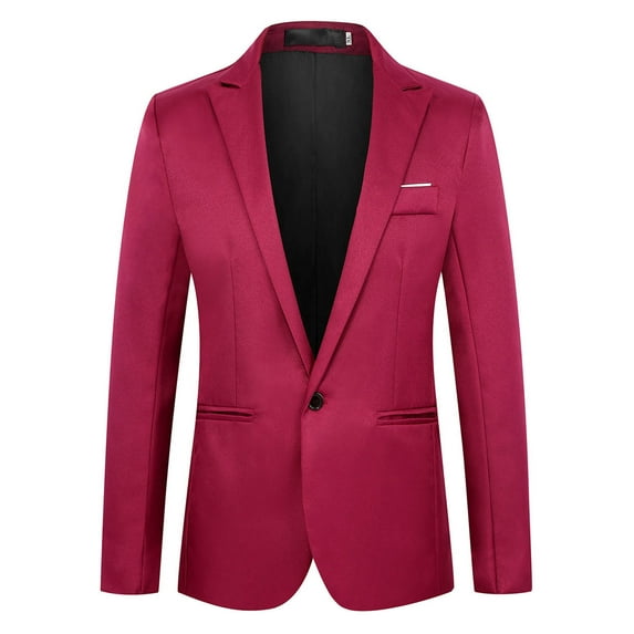 AnuYalue Mens Big and Tall Suit Casual One Button Blazer Slim Fit Lightweight Suit Jacket Coats for Wedding Prom Party