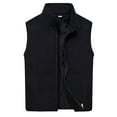 thumbnail image 1 of AnuYalue Mens Fleece Vest Big and Tall Windproof Full Zip Vests Winter Trendy Stand Collar Zipper Pockets Sleeveless Jackets, 1 of 7
