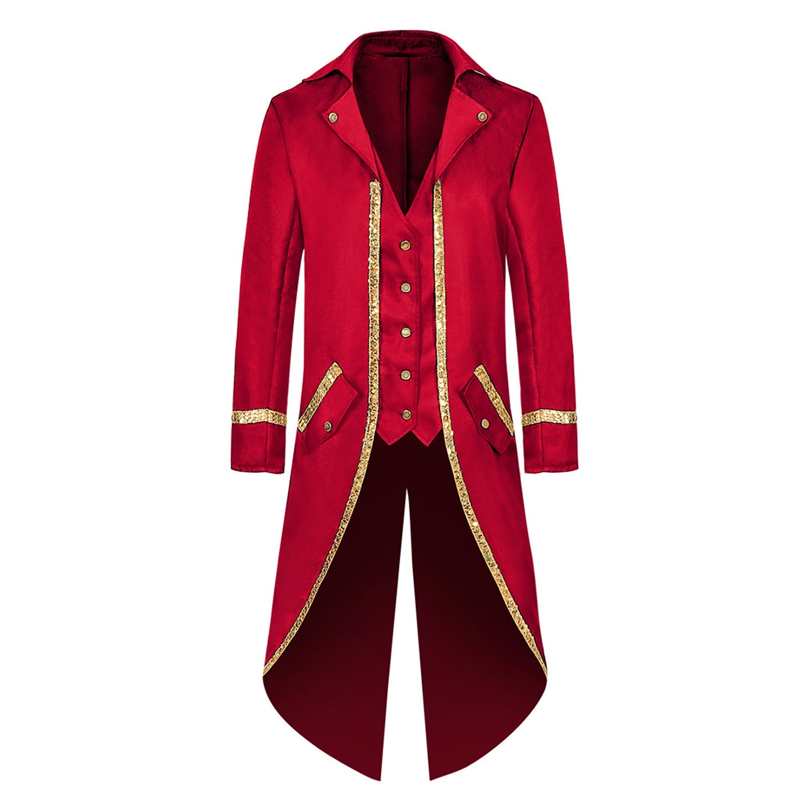 AnuYalue Mens Medieval Steampunk Tailcoat Jacket Halloween Costume ...