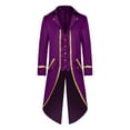 thumbnail image 1 of AnuYalue Mens Medieval Steampunk Tailcoat Jacket Halloween Costume Victorian Pirate Frock Coat Renaissance Tailcoat Jacket, 1 of 6