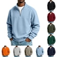 thumbnail image 1 of AnuYalue Mens Quarter Zip Sweatshirt Stand Collar Athletic Pullover Loose Fit 2026 Fall Long Sleeve Sweatshirts, 1 of 10