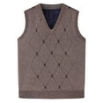 thumbnail image 1 of AnuYalue Mens Sweater Vest Fleece V-Neck Sleeveless Sweaters Casual Fall Winter Waistcoat Classic Fit Cold Weather Warm Vest, 1 of 4