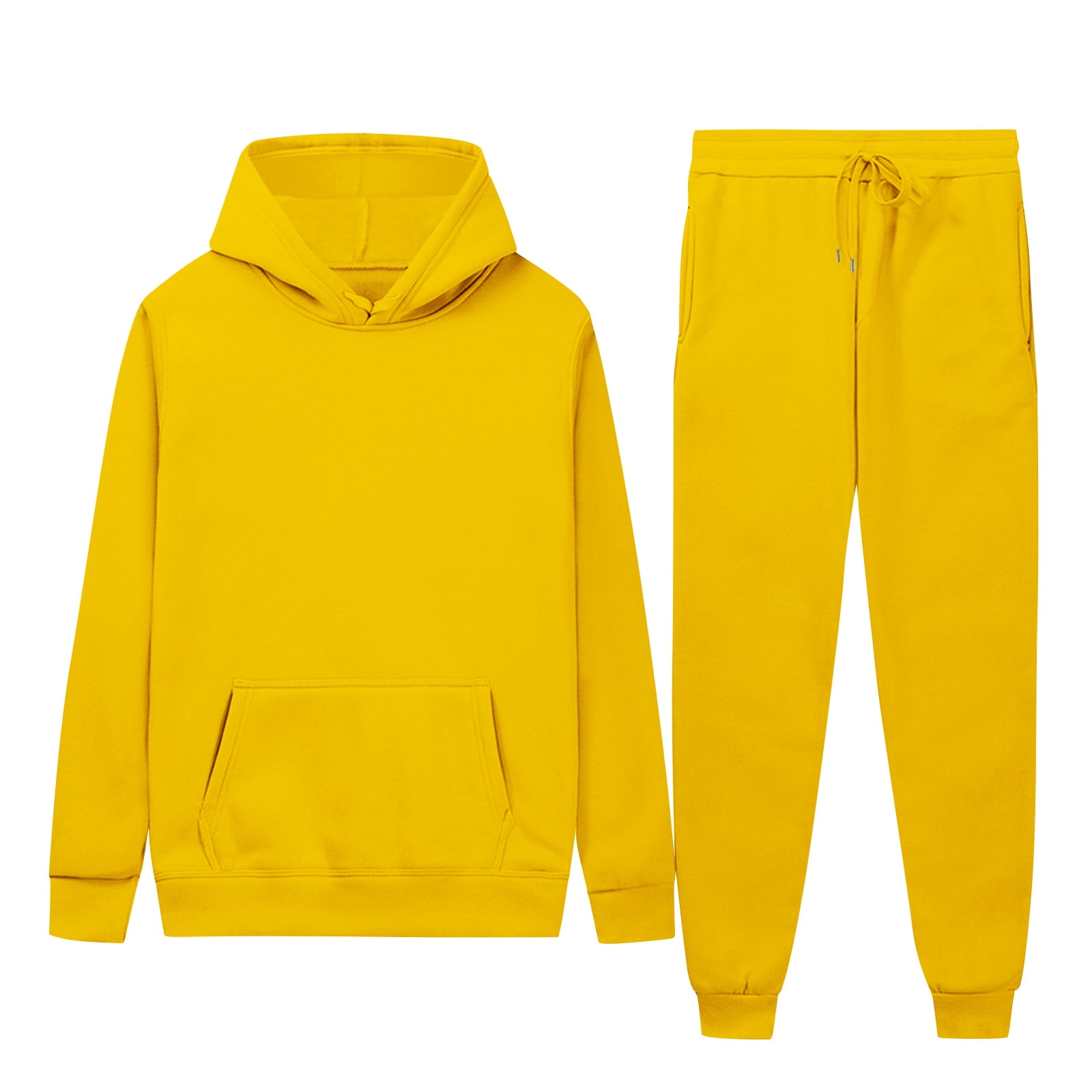 2 Piece Set Tracksuit Pocket Hoodies Sweatpants Suit. main image 1