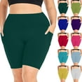 thumbnail image 1 of AnuYalue Plus Size Biker Shorts with Pockets for Women-High Waisted 8" Yoga Pants Workout Shorts Gym Running Athletic Shorts Purple 3XL, 1 of 7