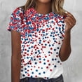 thumbnail image 1 of AnuYalue Plus Size Summer Tops for Women 4th of July Outfits Shirts Crew Neck Blouse Fashion T-Shirt, 1 of 5
