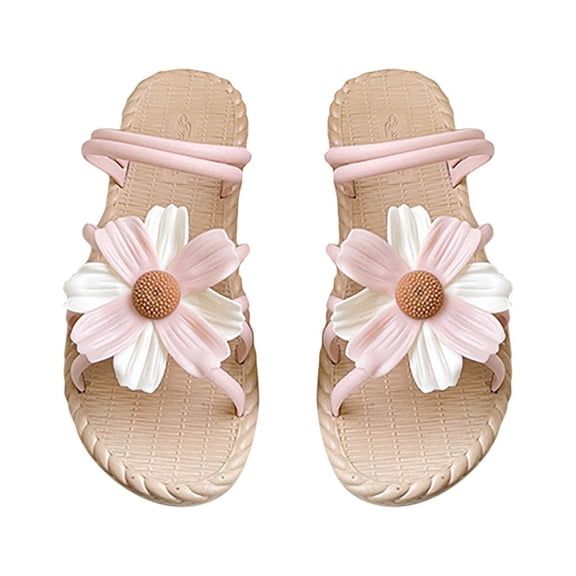 AnuYalue Slide Sandals for Women Dressy Slippers for Summer Flat Comfortable Fashion Trendy Slip-On Flats Beach Cute Ladies Slides Casual Dress Women's Sandals 2025