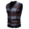 thumbnail image 1 of AnuYalue Sweater Vests Mens Lightweight V Neck Vintage Plaid Sleeveless Pullover Casual Fall Winter Stretch Knitted Vest, 1 of 4