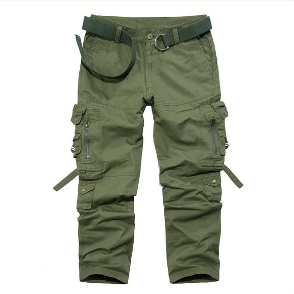 AnuYalue Tactical Pants Mens Fashion Drawstring Hiking Pants Elastic Waistband Outdoor Work Pant Casual Solid Jogging Sweatpants With Pockets