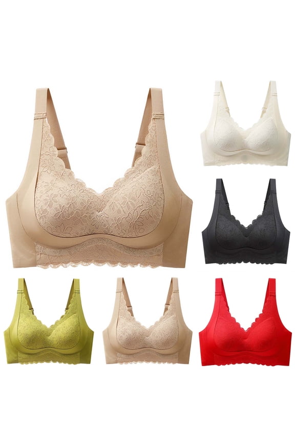 Wireless Bras for Women No Underwire Push Up Bralette Comfort Padded Full Coverage Bra