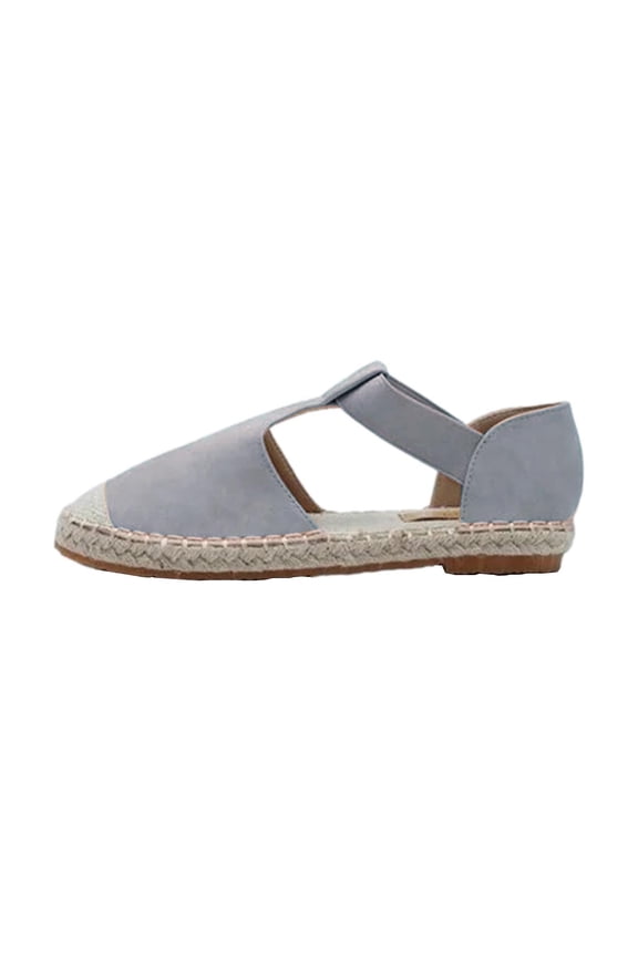 Womens Closed Toe Espadrilles Wedges Shoes Platform Slingback Low Heel Dress Sandals