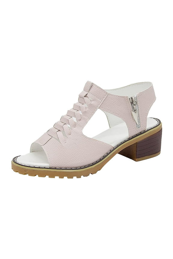 Womens Low Chunky Booties Peep Toe Heels Sandals Chunky Heel Ankle Boots Open Toe Booty V Cut Back Zipper Mid Heel Dress Pumps Shoes