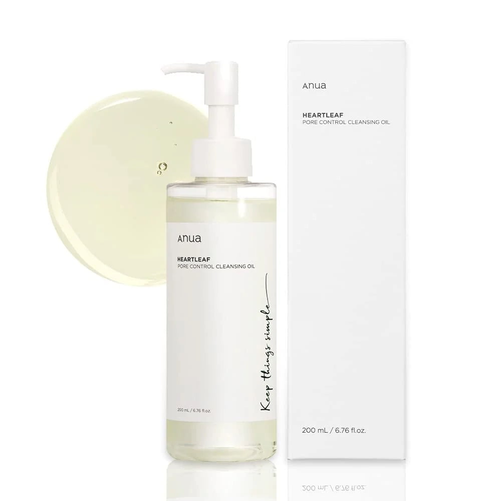 Anua Facial Care Set, Heartleaf Pore Control Cleansing Oil & Heartleaf Quercetinol Pore Deep