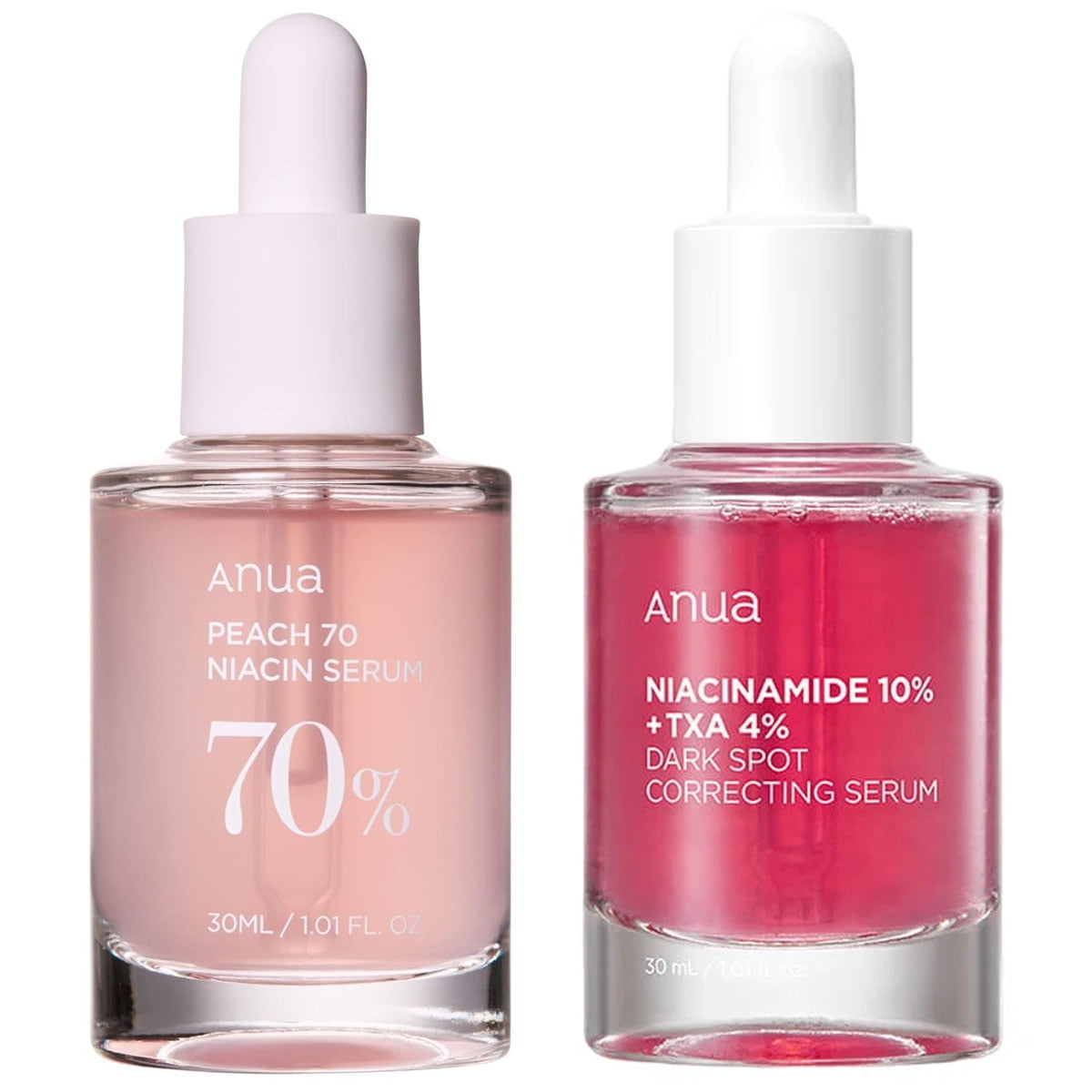 Anua Niacinamide 10 + TXA 4 Dark Spot Correcting Serum + Anua Peach 70 Niacin Serum
