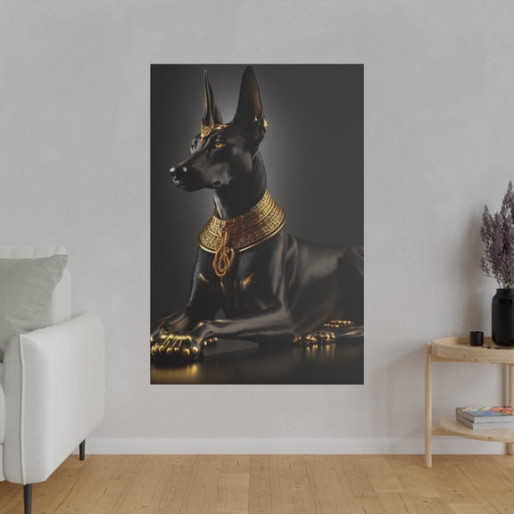Anubis Egyptian God Matte Wall Canvas Home Decor Wall Art