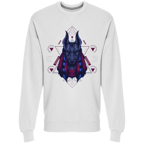 Anubis Head Geometry Sweatshirt Men -Image by Shutterstock, Male XX-Large
