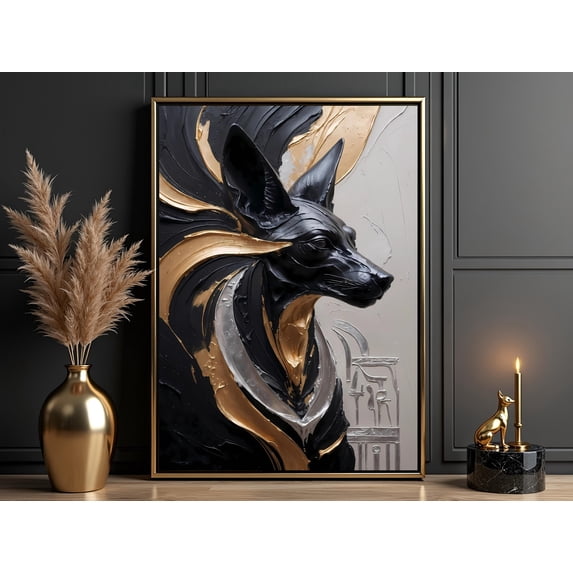 Anubis Matte Egyptian God Opulent Mythology Poster , Poster Print Only ...