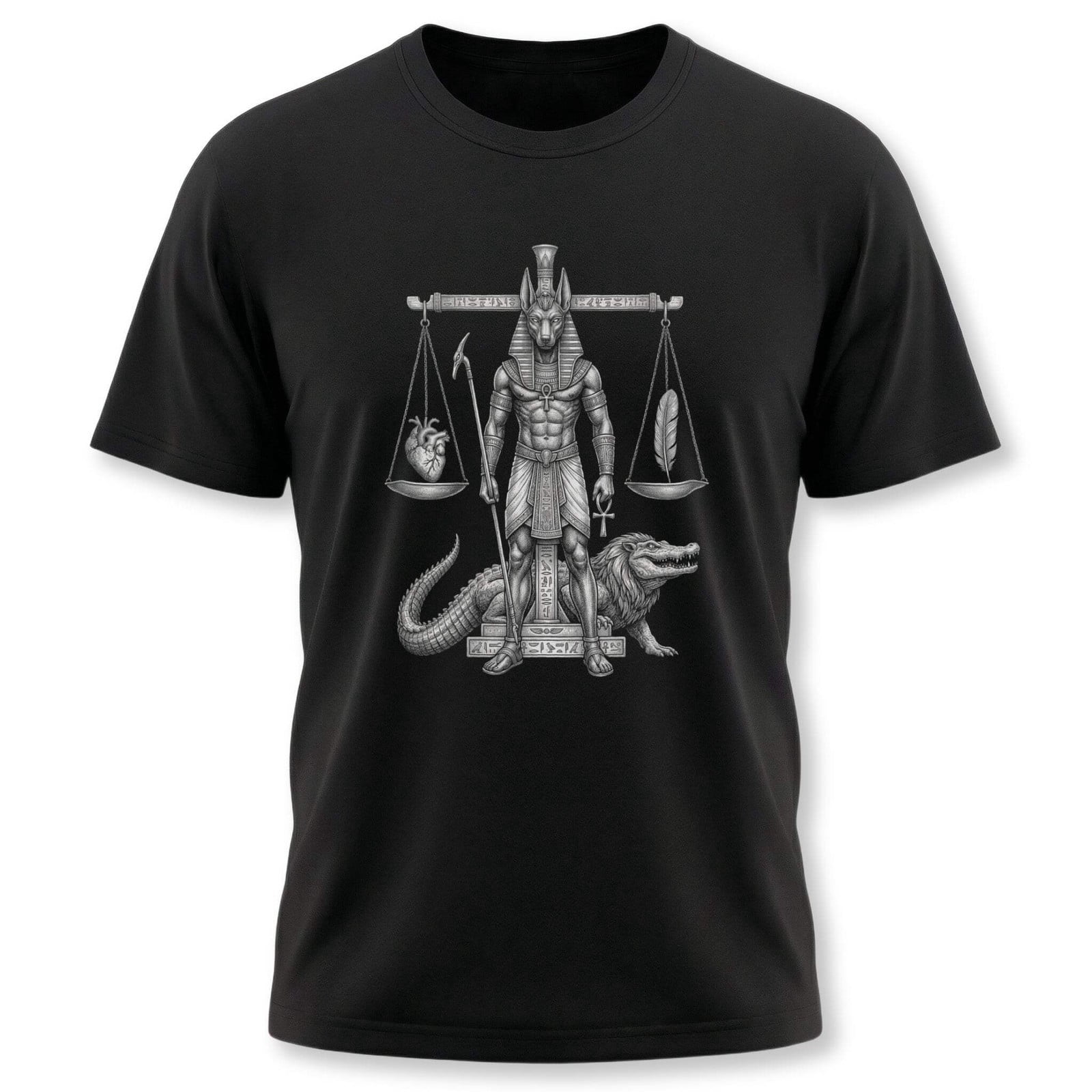 Anubis Scales of Justice T-Shirt | Egyptian Mythology Afterlife Tee ...
