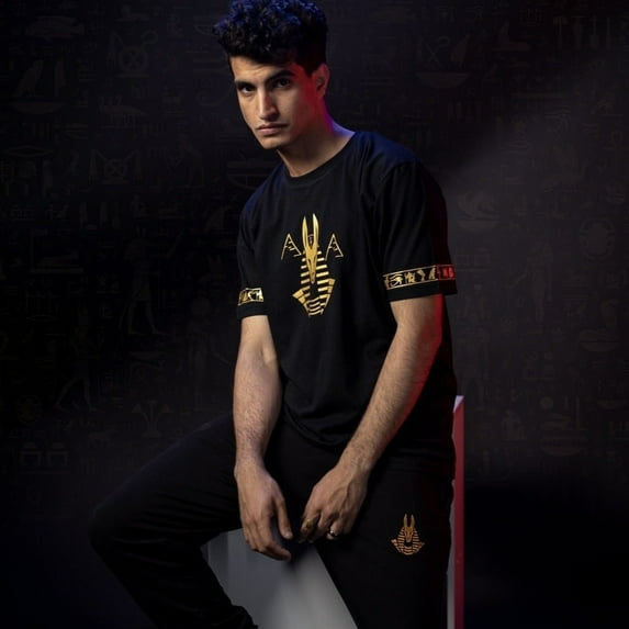 Anubis T-shirt, Ancient Egypt T-Shirt, Egyptian cotton Materials: Egyptian cotton, Size: L, Color: Black