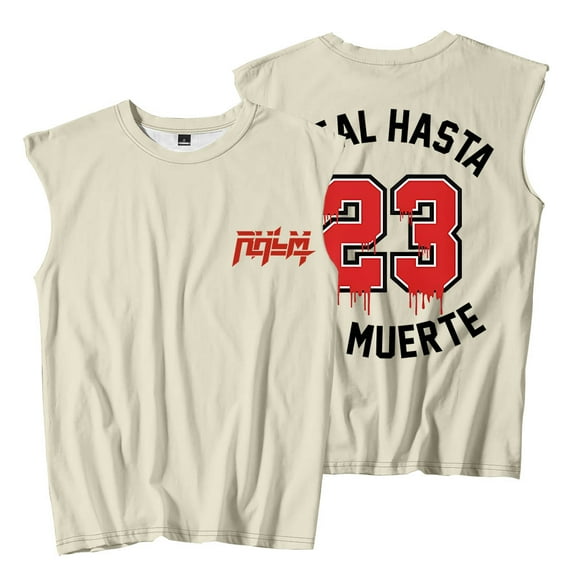 Anuel AA 23 Logo Sleeveless T-Shirts Real Hasta la Muerte 2 Tour Merch Tank Tops