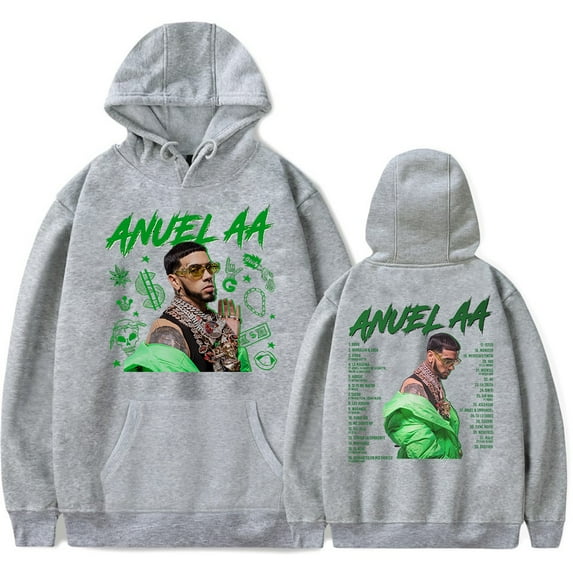 Anuel AA Hoodies Merch Music Tour 2023 pop graphics Print Unisex Trendy Casual Streetwear Sweatshirt