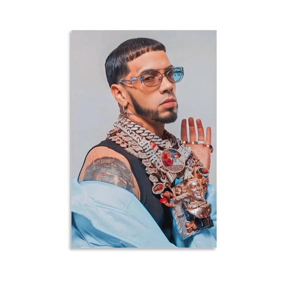 Anuel AA RAPPER Art Unique Poster Picture Print Canvas Poster Wall Paint Art Posters Decor Modern Home Artworks Gift 12x18inch(30x45cm)