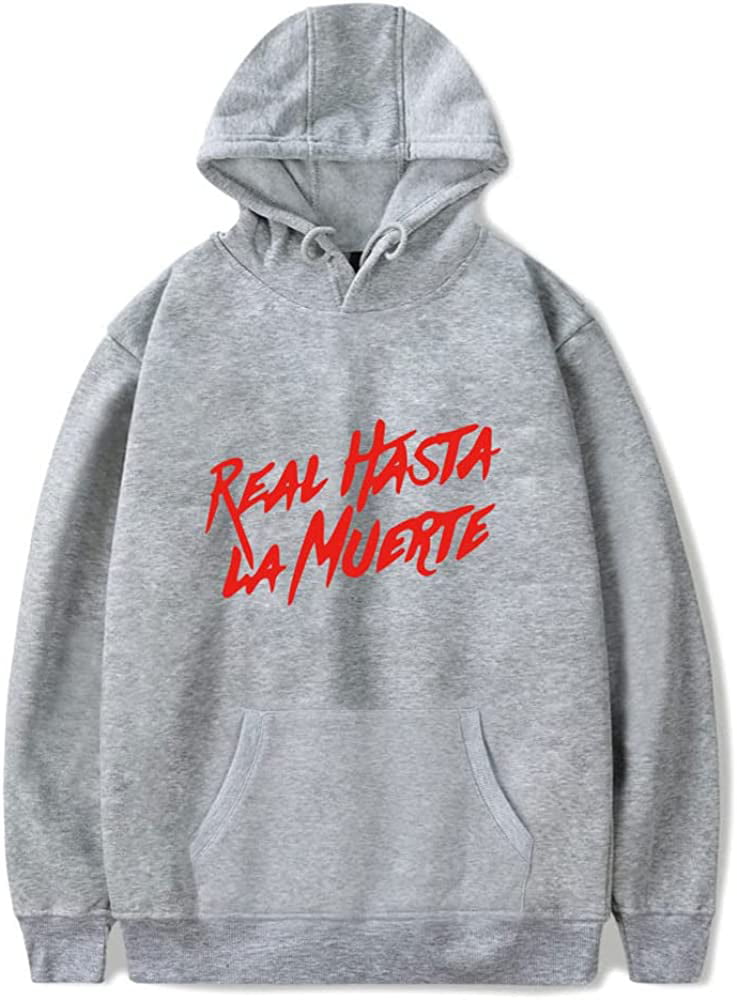 Anuel AA Real Hasta La Muerte Hoodie for Men Casual Pullover Sweatshirt  Streetwear 