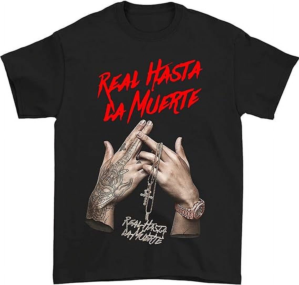Anuel AA Real Hasta La Muerte Shirt Fashion Men's t Shirts top Black ...