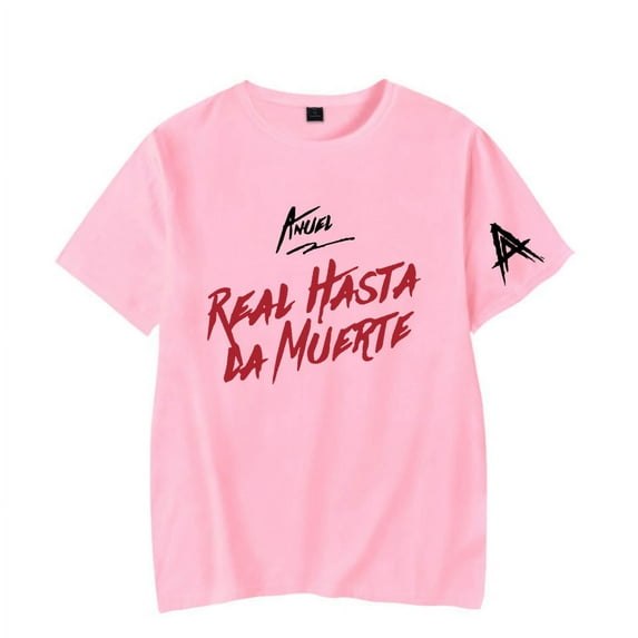 Anuel AA Real Hasta La Muerte T-shirt Merch pop graphics print Crewneck Unisex Trend Casual Short Sleeve TShirt Top
