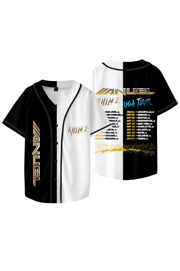 Anuel AA Real Hasta la Muerte 2 Tour Merch Baseball Jacket Tee Women Men Short Sleeve T-Shirts