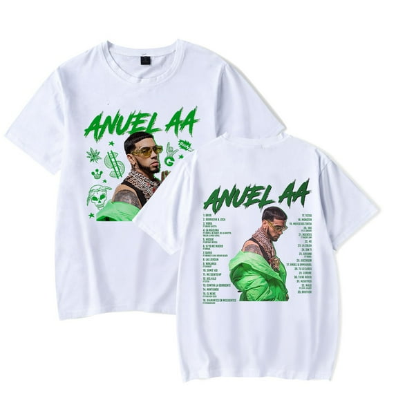 Anuel AA T-Shirt Merch Music Tour 2023 pop graphics Print Unisex Trendy Casual Short Sleeve T-Shirt Top