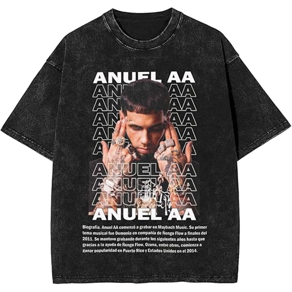 Anuel AA T shirts Men #39 s Women #39 s Denim Short Sleeve Tops Cool Fashion Anuel AA T shirts Men #39 s Women #39 s Denim Short Sleeve Tops Cool Fashion