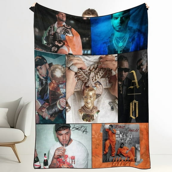 Anuel Music Soft Flannel Throws Blankets Lightweight for Couch Bed Living Room Bedroom Car For All Seasons 30"X40"