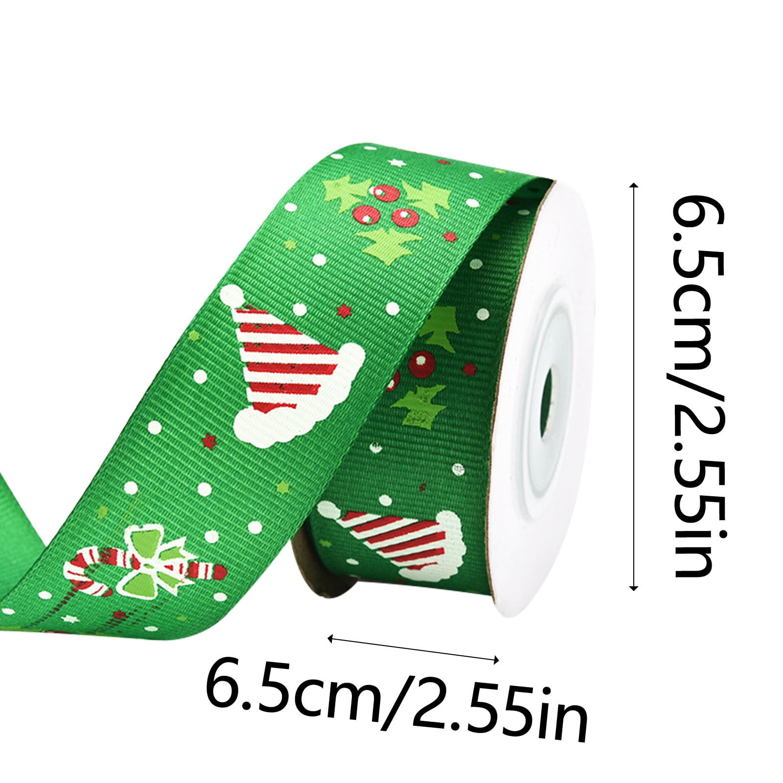 AnuirheiH 1 Roll Christmas Ribbon for Gift Wrapping, 0.98 Inch 10 Yards