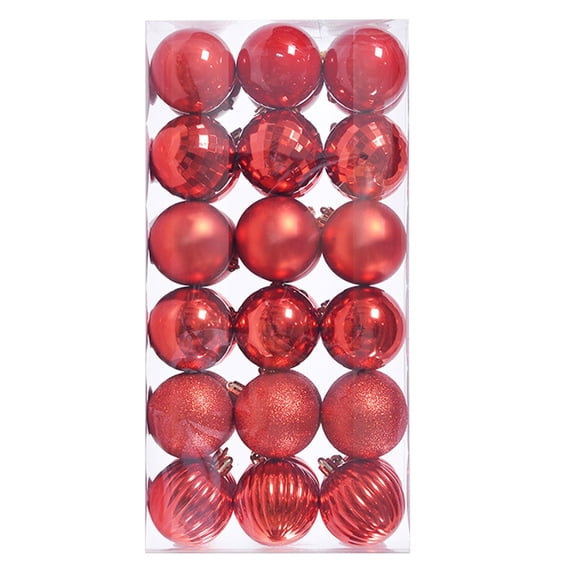AnuirheiH 36Pcs Christmas Balls Ornaments Christmas Tree Decorations,5 Style Shatterproof Christmas Tree Decorations Hanging Ball for Holiday Wedding Party Decoration
