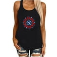 thumbnail image 1 of AnuirheiH 4th of July Tank Tops for Women American Flag Outfits Sleeveless Patriotic Shirts Women Sunflower Printing Round-Neck Sleeveless Shirt Casual Tank Tunic Tops Blouse, 1 of 5