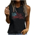 thumbnail image 1 of AnuirheiH 4th of July Tank Tops for Women American Flag Outfits Sleeveless Patriotic Shirts Women's Summer Casual Print Round Neck Loose Sleeveless T-Shirt Top, 1 of 5